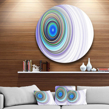 Endless Tunnel Purple Ripples - Abstract Circle Metal Wall Decor